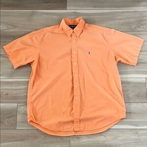Polo by Ralph Lauren Men's Vibrant Orange Button-Down Shirt